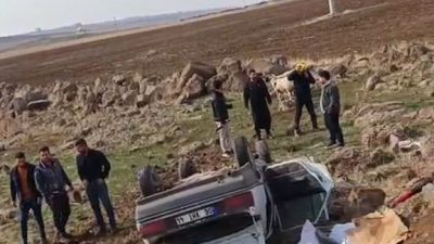 Şanlıurfa’nın Siverek ilçesinde sürücüsünün direksiyon hâkimiyetini kaybettiği otomobil köprüden düştü.