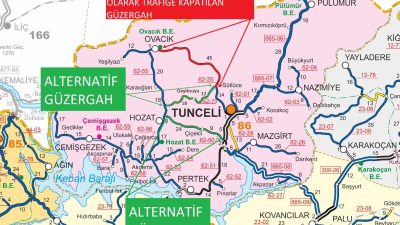 Tunceli-Ovacık karayolunun bir bölümünde yapılacak patlatmalı yol genişletme çalışması nedeniyle